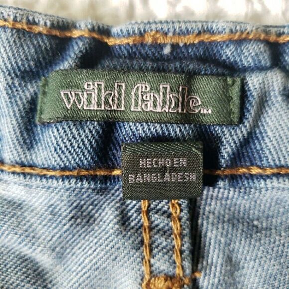 Wild Fable Size 8 Denim Distressed Cut-off Jean Shorts Super High Rise Y2K 90s - Picture 7 of 12